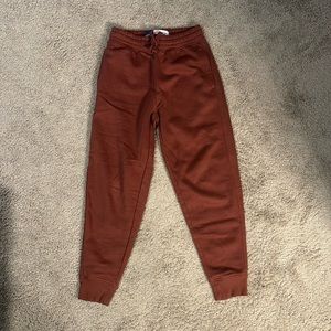 Mens Old Navy Fleece Joggers, Size XS, Orange/Rust